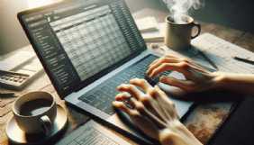 Bookkeeper balancing, Ledgers and numbers with care, Numbers dance on page