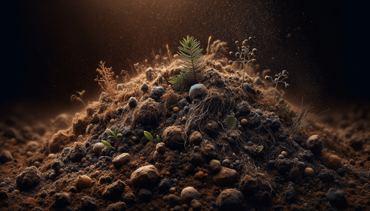 Soil, dark and fertile, Beneath our feet, life abounds, Nurturing and strong